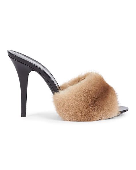 ysl mink mules|laurent mules for women.